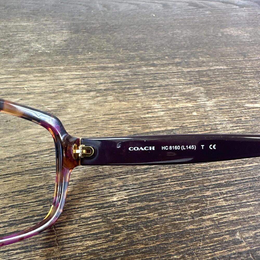 Coach Sunglasses FRAMES ONLY HC8160 (L145) 533990 Purple Confetti Oversized 56 - Picture 3 of 5